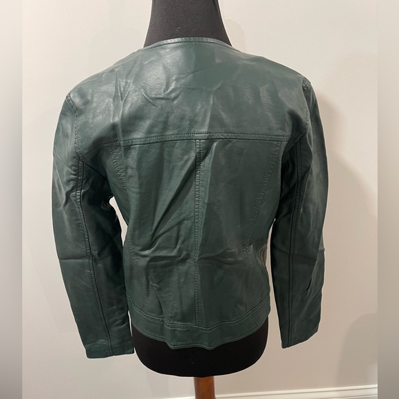 Green leather/pleather jacket - Picture 2 of 3